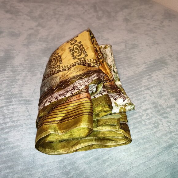 Silk Saree Sari Long Traditional 16 Feet Long Wrap Ethnic India Outfit Vintage - Picture 7 of 7